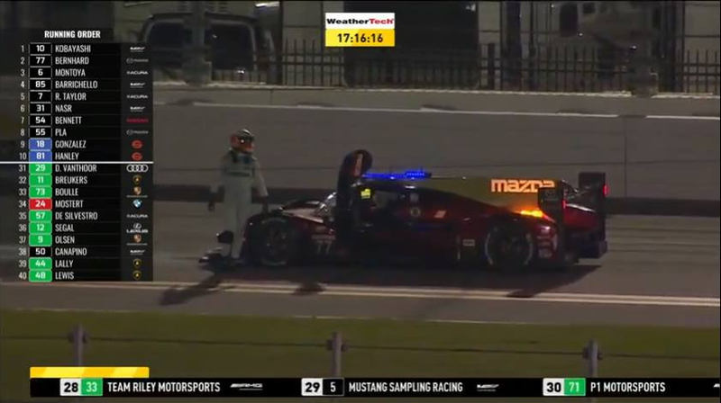 Illustration for article titled Both Mazda DPis Somehow Manage to Fail at Daytona in the Span of Ten Minutes